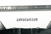 Word Invocation Typed On Typewriter