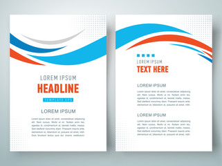 Wall Mural - flyer brochure design template curves, size a4
