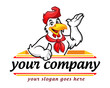 Chicken logo, chicken mascot, chicken character. Suitable for restaurant logo. Vector of chicken character.