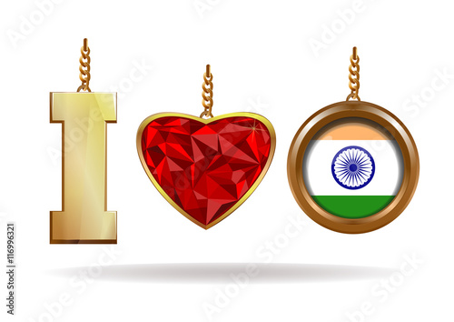 I Love India Patriotic Jewelry Red Diamond Heart In A Gold Frame Medallion With The Indian Flag Inside Vector Ilration This Stock And Explore Similar Vectors At Adobe - Heart Pendant With Photo Inside India I Love India Patriotic Jewelry Red Diamond Heart In A Gold Frame Medallion With The Indian Flag Inside Vector Ilration This Stock And Explore Similar Vectors At Adobe - Heart Pendant With Photo Inside India