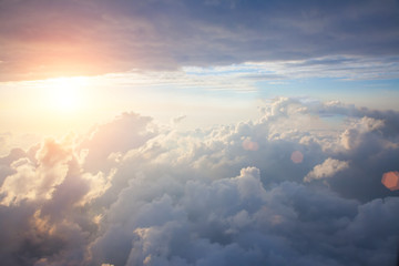 Fototapete - Beautiful blue sky background with clouds