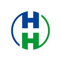 Wall Mural - letter letter h and h logo vector