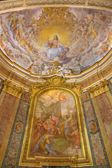 Wall Mural - ROME, ITALY - MARCH 11, 2016: The Christ the Redeemer in Glory by N. Circignani (1588) and altarpiece of Martyrdom of SS John and Paul, by Giacomo Triga (1726) in Basilica di Santi Giovanni e Paolo.