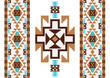 Abstract ethnic pattern background in navajo style