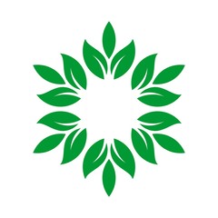 Wall Mural - leaf logo vector.