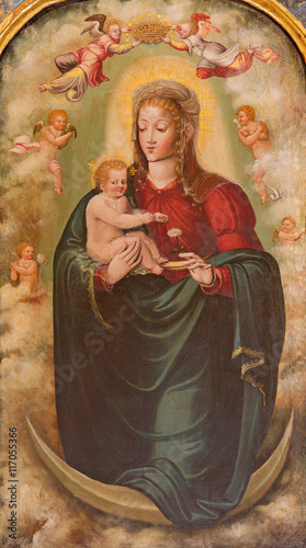 salamanca-hiszpania-kwiecien-18-2016-obraz-madonna-z-dzieckiem-w-convento