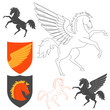 Pegasus And Horse Illustration
