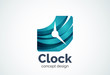 © antishock - Clock logo template, time management business concept