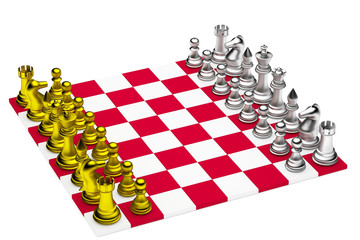 Wall Mural - chess 3D rendering