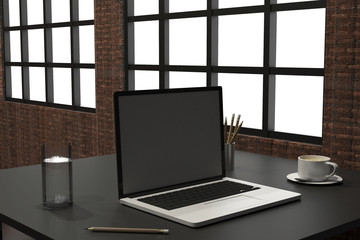 Wall Mural - computer concept business 3D rendering