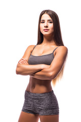 Wall Mural - attractive fitness woman, trained female body