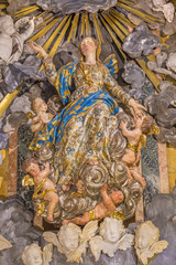  CREMONA, ITALY - MAY 25, 2016: The statue of Assumption in The Cathedral by by Giuseppe Chiari (1687 - 1750).