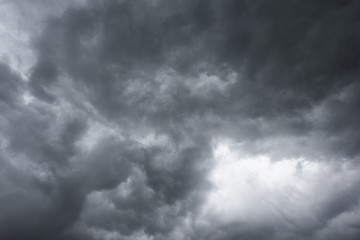 Wall Mural - Dramatic black clouds befor rainy