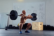 © baranq - Barbell front squat exercise