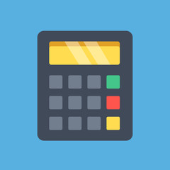 Poster - Vector calculator icon. Flat design vector illustration