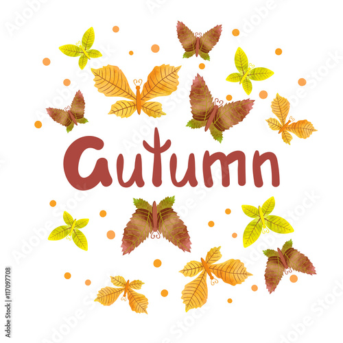 Autumn background with wate...