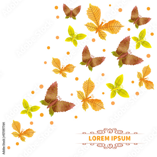 Autumn background with wate...