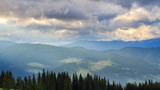 Fototapeta Do pokoju - Picturesque Carpathian mountains landscape. Chornogora ridge, Ukraine, Europe.