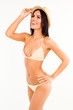© deagreez - Portrait of happy young girl in swimming suit and summer hat