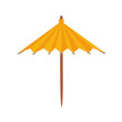 Cocktail decoration concept represented by umbrella icon. Isolated and flat illustration