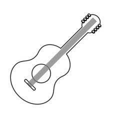 Canvas Print - flat design acoustic guitar icon vector illustration