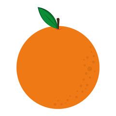 Sticker - flat design whole orange icon vector illustration