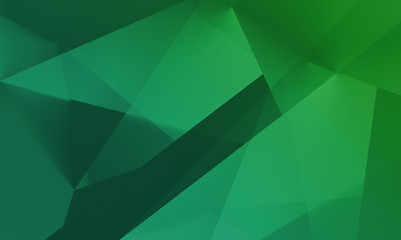 Poster - Abstract polygonal green background