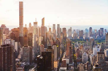 Aerial view of the New York City skyline