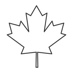 flat design canada flag maple leaf icon vector illustration
