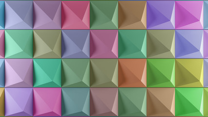 Poster - 3d geometry background with repeating shapes