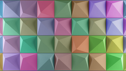 Poster - 3d geometry background with repeating shapes