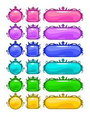 Cartoon colorful buttons
