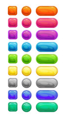 Colorful glossy buttons set