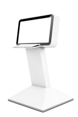 Poster - Computer Information LCD Display Stand. 3d Rendering