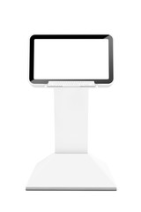 Poster - Computer Information LCD Display Stand. 3d Rendering