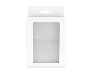 Aufkleber - Product Package Blister Box With Hang Slot. 3d Rendering