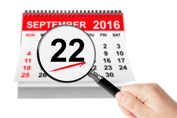Poster - American Business Women's Day Concept. 22 september 2016 calenda