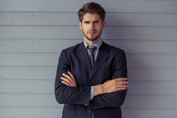 Handsome young businessman