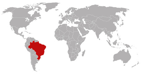  Brasil on the world map