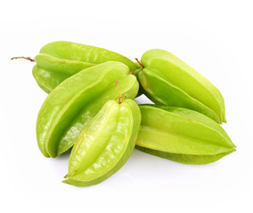 Poster - Carambola fruit isolated on white background