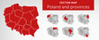 Vector map of country Poland and voivodeships vol.2