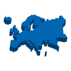 Sticker - europe map silhouette icon