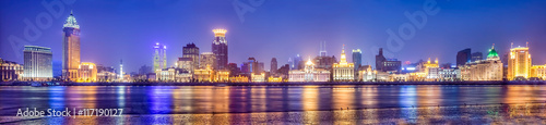 Plakat Shanghai The Bund skyline Panorama