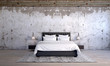 3D render loft bedroom minimal style
