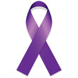 Icon symbol of struggle and awareness, purple ribbon