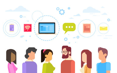 Poster - people digital device social network communication
