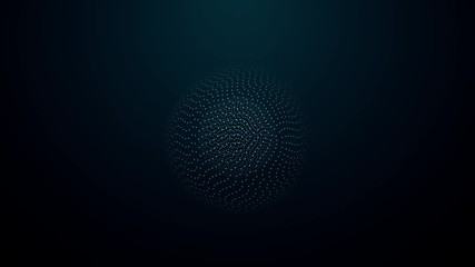 metamorphose of amorphous shape from dots and lines, abstract animation of future shape 4K