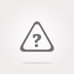 Poster - Icon on the clouds with questions mark sign . Vector illustration