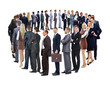 © ASDF - Business group stand in a circle isolated over  white backgroun
