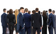 © ASDF - Large group of businesspeople standing back side